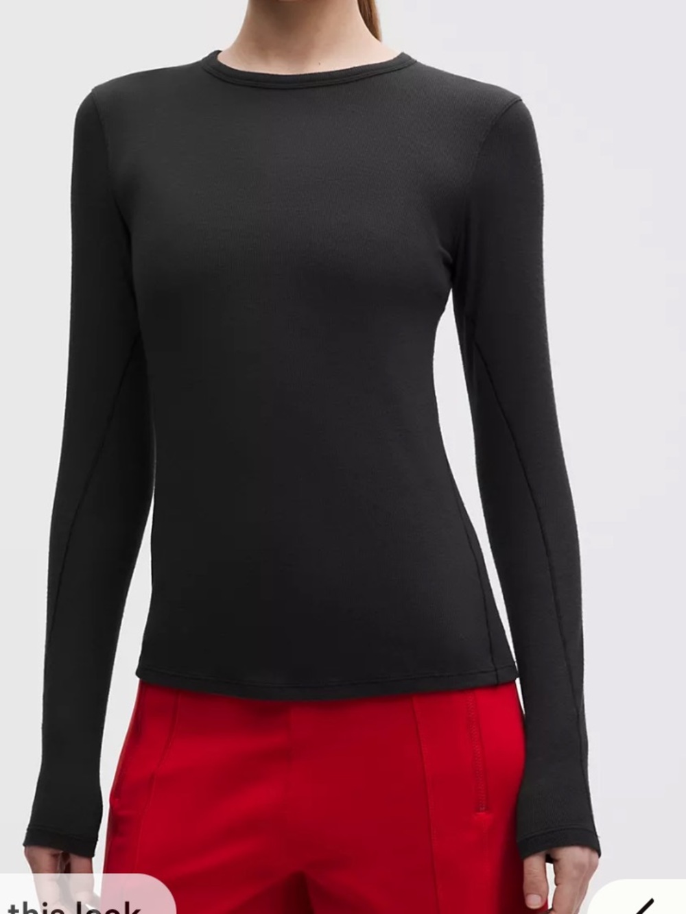 📌SALE📌 Lululemon Black Long-Sleeve Crewneck Top - Hold Tight Shirt with bag